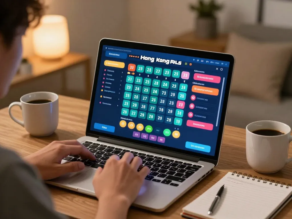Experience the thrill of Hongkong Pools gaming on your laptop in a cozy home office setting