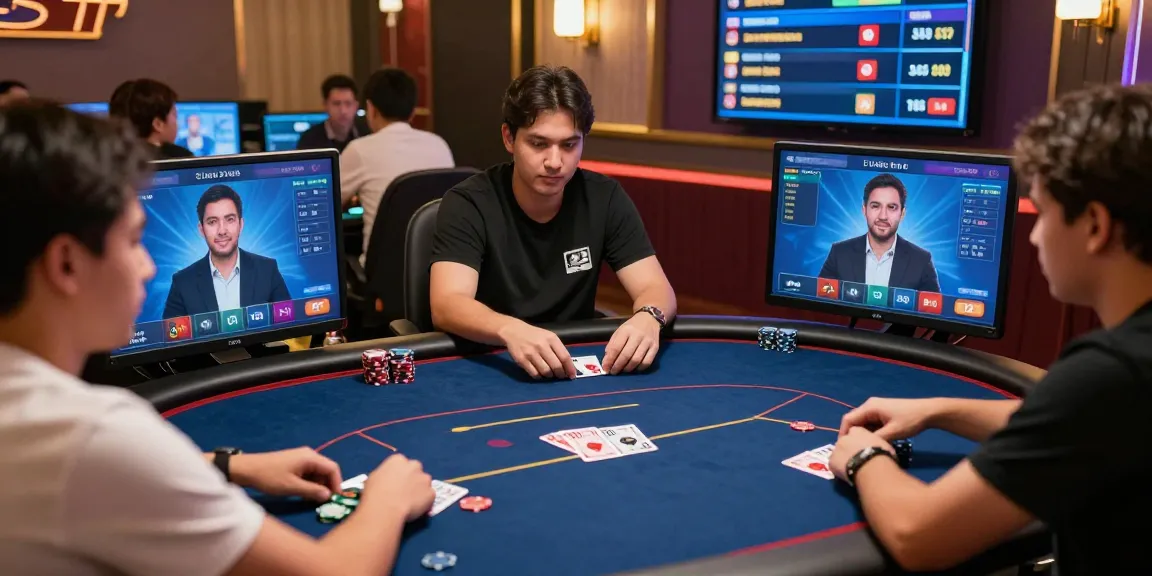 Situs Poker Uang Asli Dewapoker vibrant online poker gaming scene with digital avatars and high-stakes action.