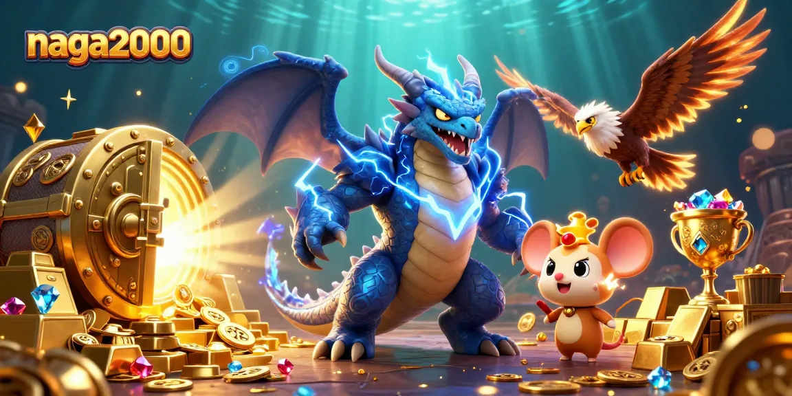 Menang besar di naga2000 dengan simbol slot berjejer dan koin emas berkilau di sekelilingnya.