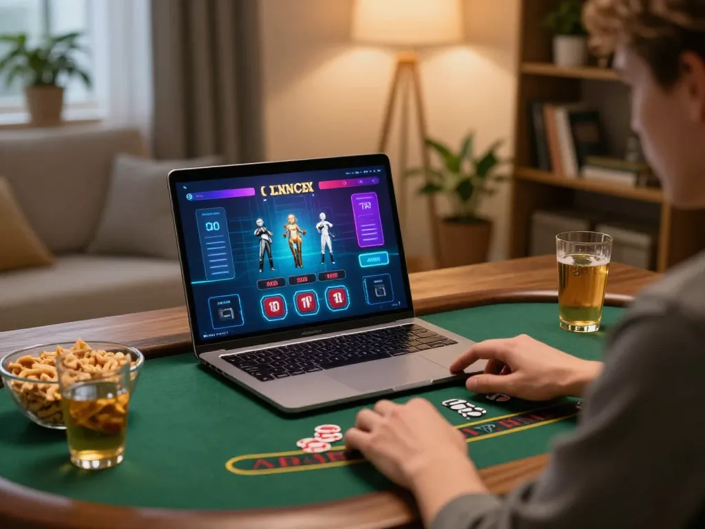 Experience strategic online gambling with nego77 daftar during a cozy home game session.