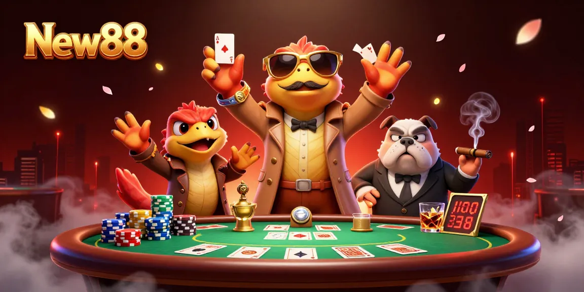 Experience thrilling gaming at New88 with casino raptors entering a VIP lounge scene.