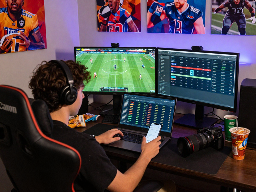 Engaging online sports betting scene with oxbet displaying live odds analysis and game statistics.