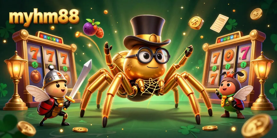 Experience the thrill of gaming at myhm88 with golden jackpots and vibrant slot reels.