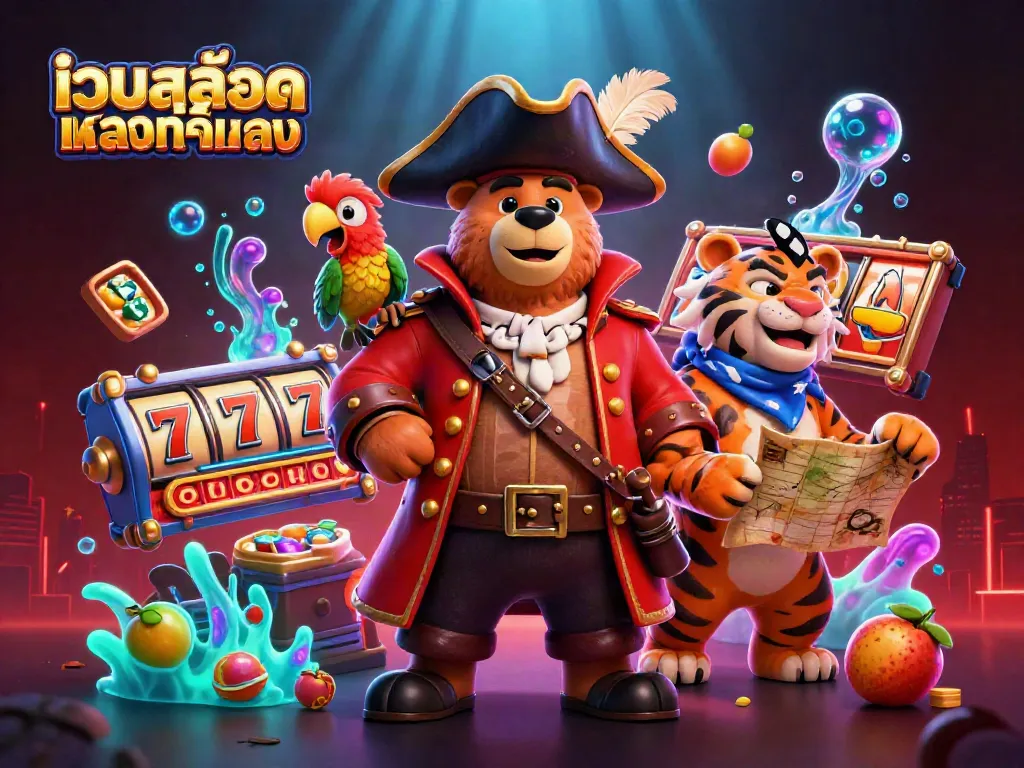 เล่นเกมสล็อตกับ เว็บสล็อตตรงทั้งหมด โดยมีโจรสลัดหมีและเสือในการพนัน