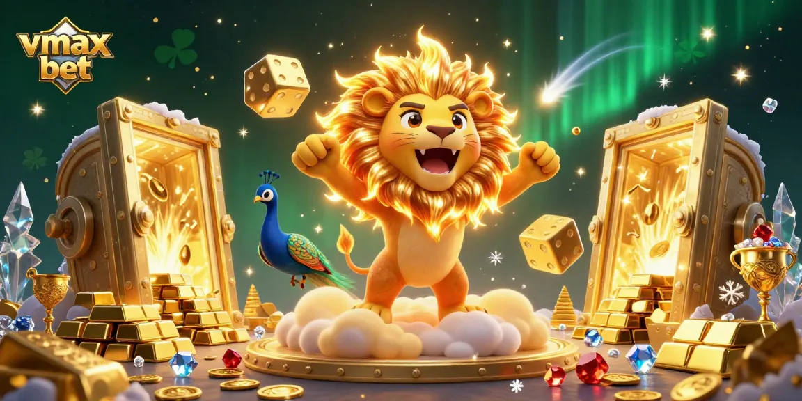 Experience the thrill of vmax bet with powerful illustrations of winning moments in a vibrant casino world.