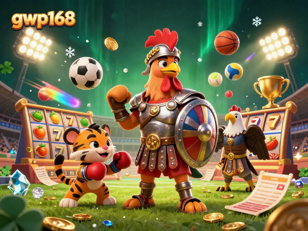 Memenangkan permainan slot di gwp168 dengan simbol keberuntungan dan karakter fantastis.
