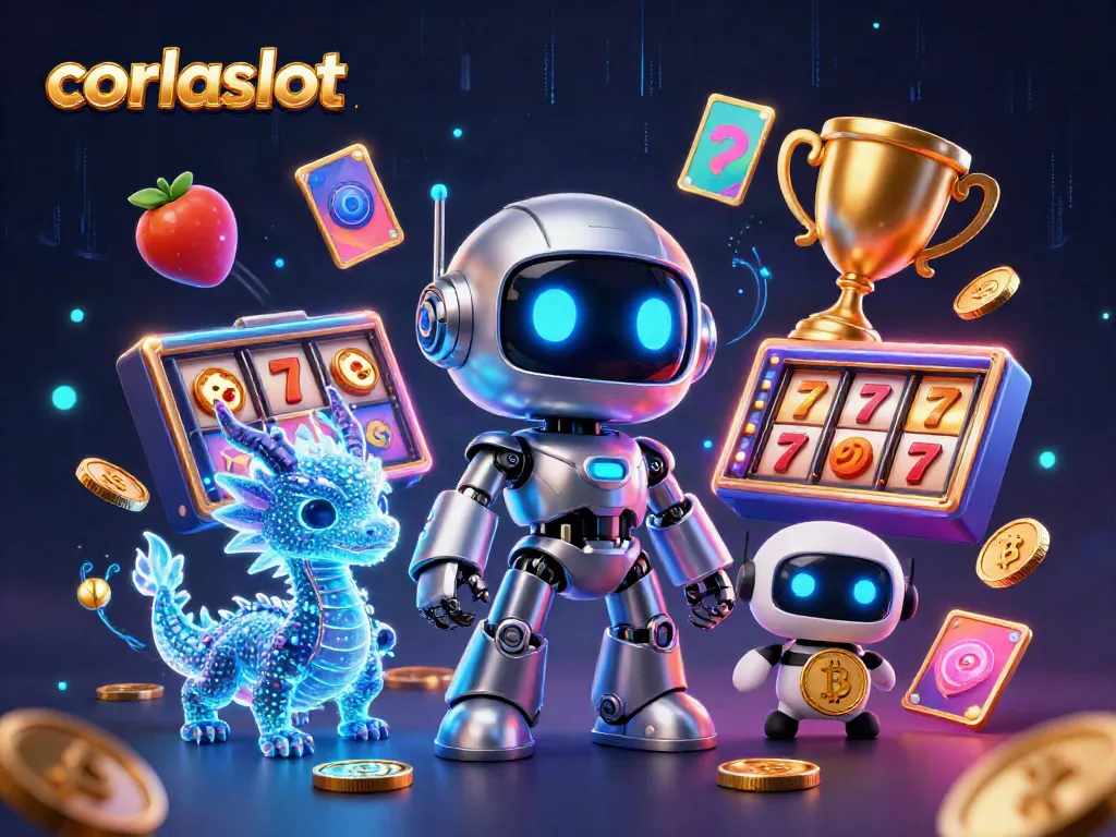 Experience thrilling gameplay at Corlaslot with engaging slot reels and dynamic characters.