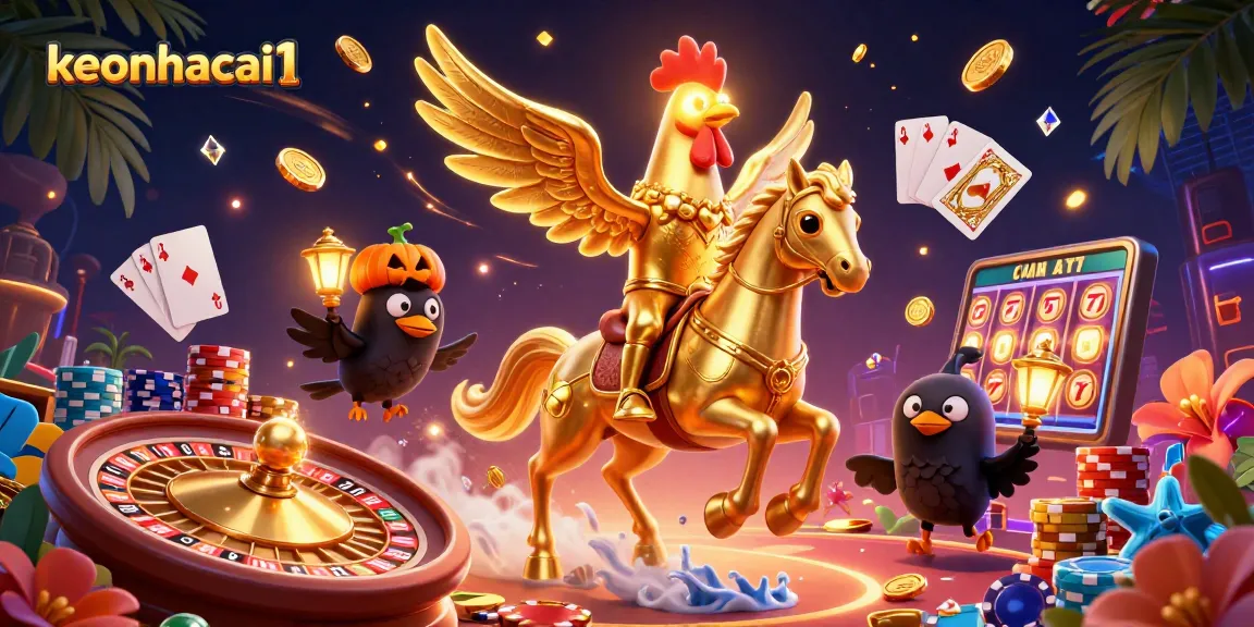 Experience the dynamic gameplay of keonhacai1 in this vibrant casino scene filled with energy and excitement.