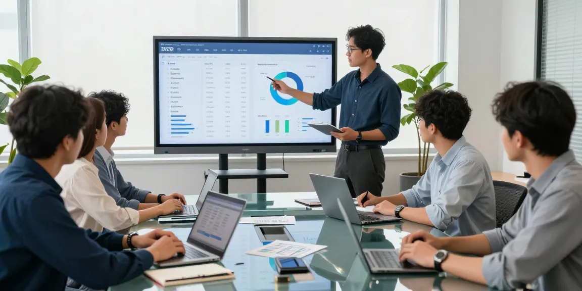 SEO specialists discussing pbn links established sites performance metrics in a modern office