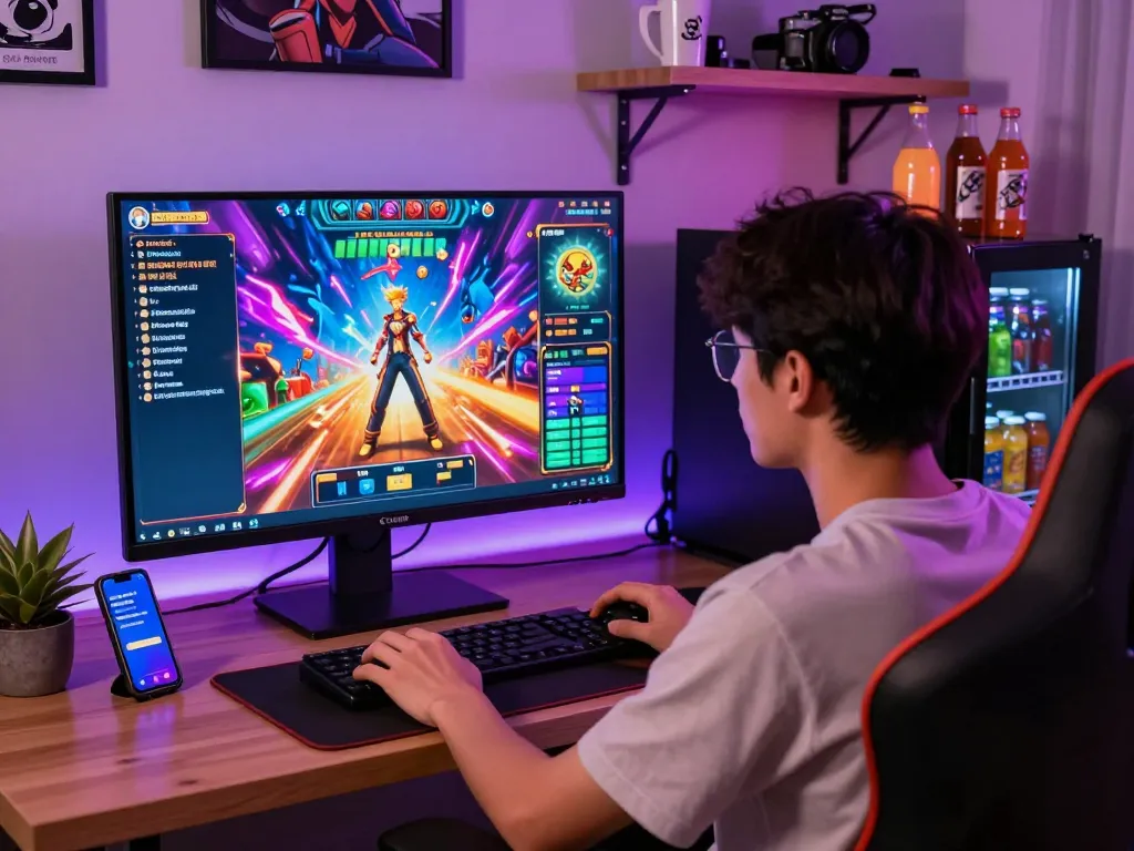 Engaging gaming experience at vegasslot77 with vibrant animations and cozy setup.