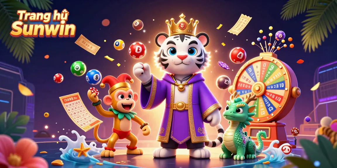 Experience thrilling entertainment at Trang chủ Sunwin with vibrant 3D casino elements and lively characters.