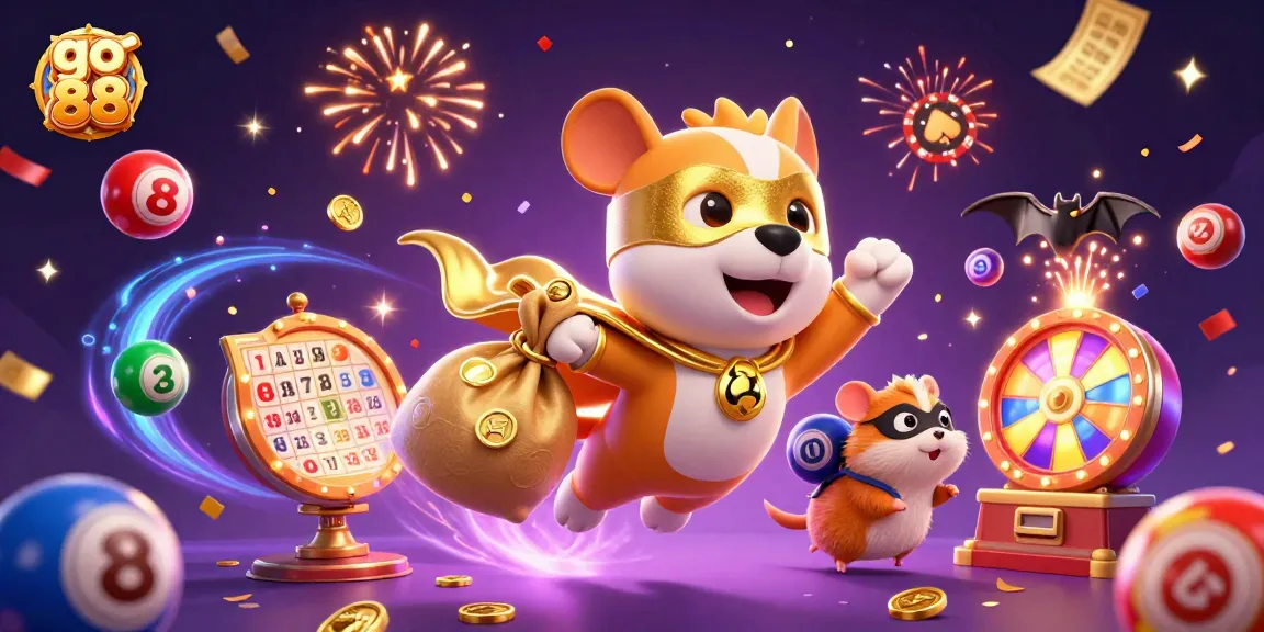 Experience the excitement of go 88 with colorful casino games and animated fun in this vibrant, engaging scene.