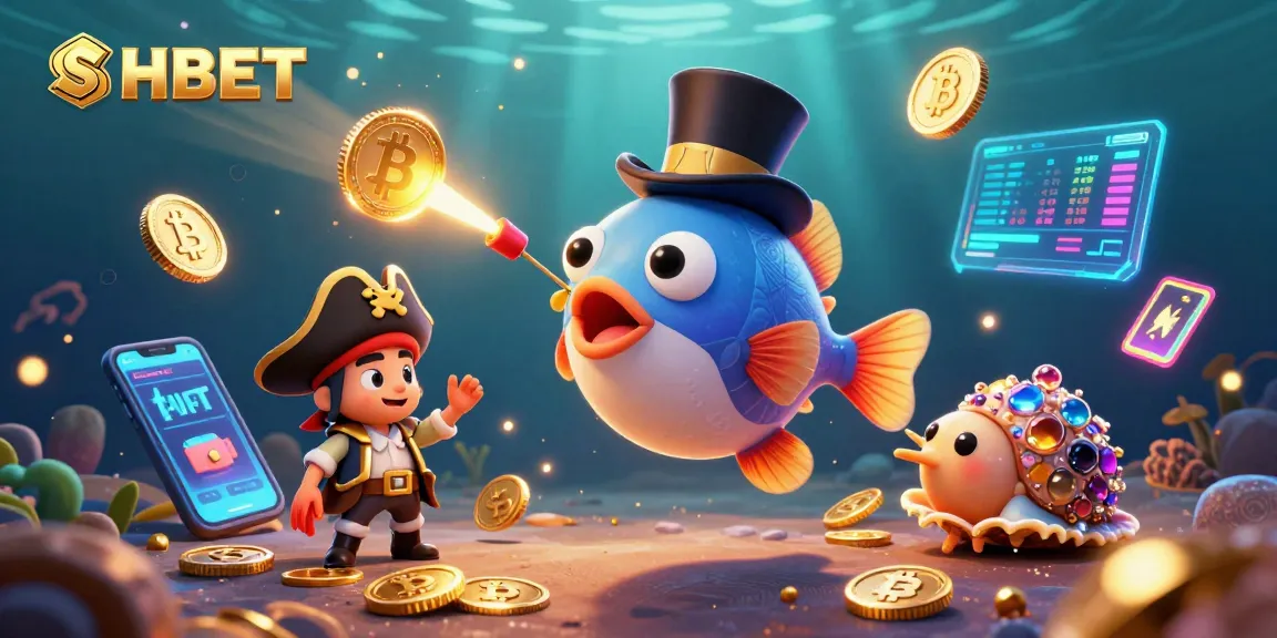 Engage in the vibrant underwater world with SHBET, as characters attract treasure and crypto coins.