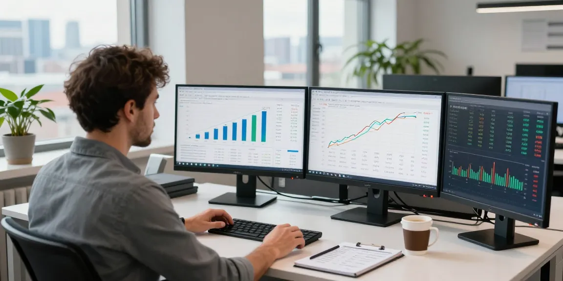 Financial analyst reviewing data on uk electricity price per kwh april 2026 in a modern office.