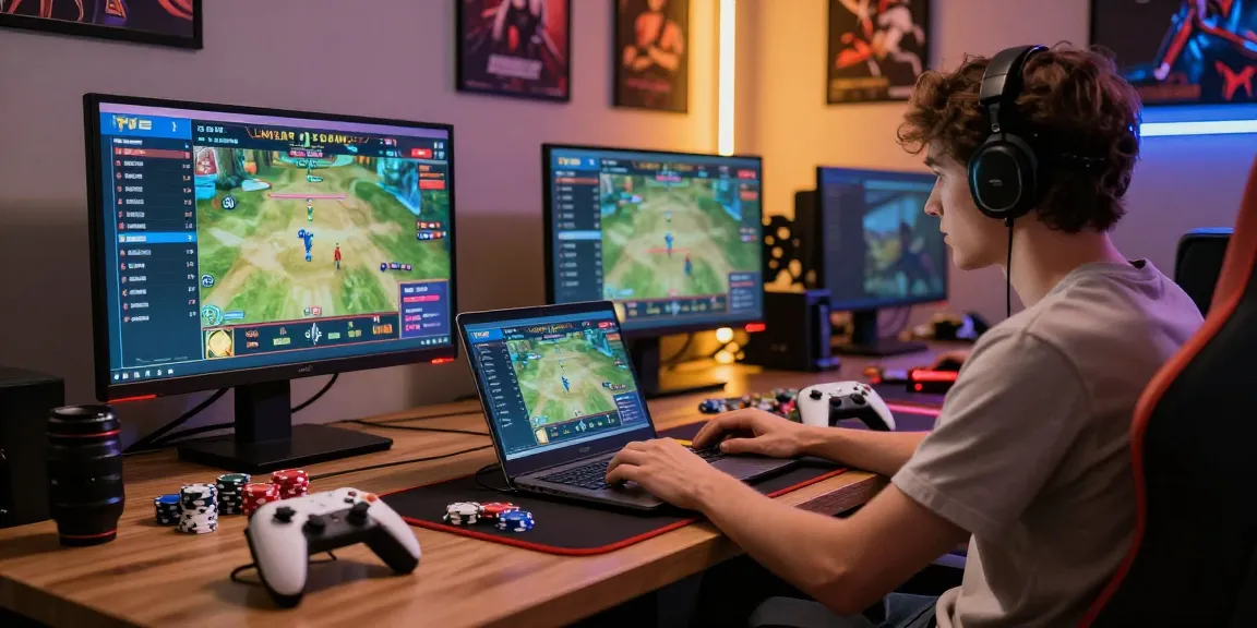 Engaging gameplay on XX88 platform with dynamic visual elements and a gaming setup.