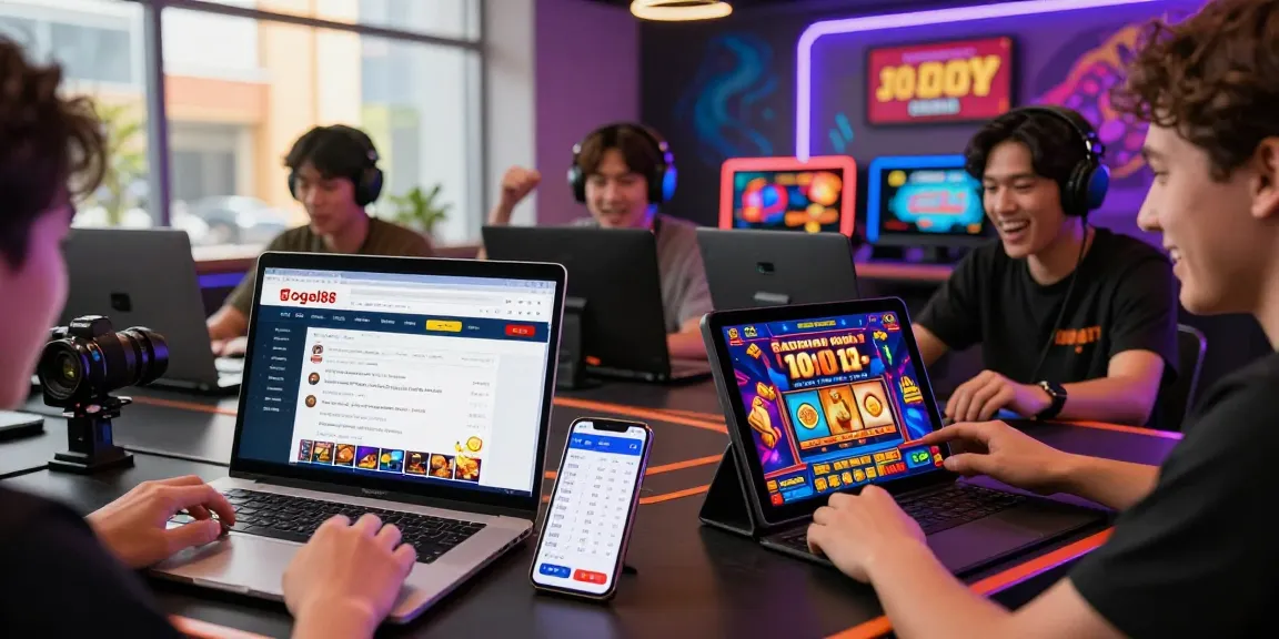 Exciting experience at Togel88 Online with players enjoying various lottery games and slot options in a vibrant gaming environment.
