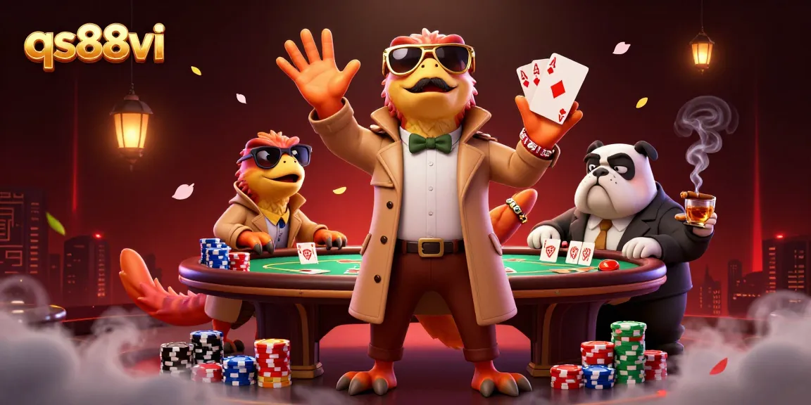 Experience thrilling gaming at qs88vi, where raptors in disguise attempt VIP entry with poker excitement.