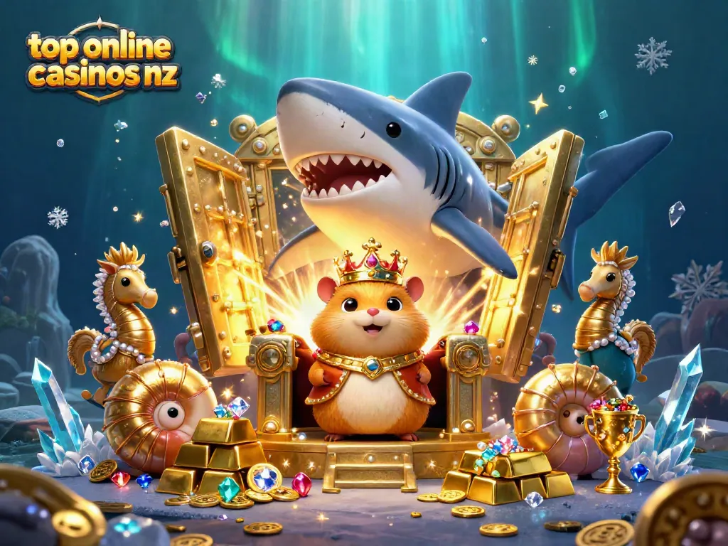 Experience top online casinos nz with a vibrant scene of treasure and royalty under the sea.