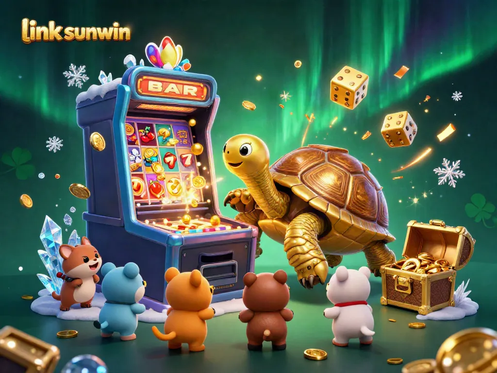 Experience thrilling gameplay with link sunwin in a vibrant 3D casino scene featuring exciting games and characters.