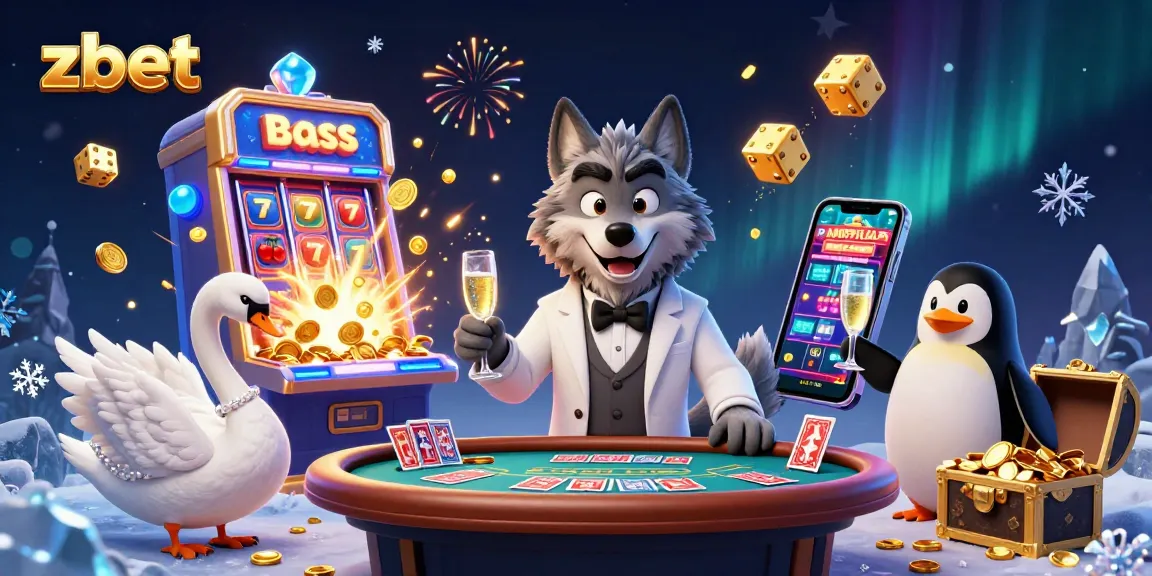 Experience zbet's vibrant casino scene with charming characters and dynamic gaming elements.