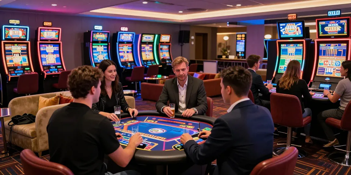 Players enjoying engaging games in a vibrant casino non aams sicuri environment with bright lights and modern decor.