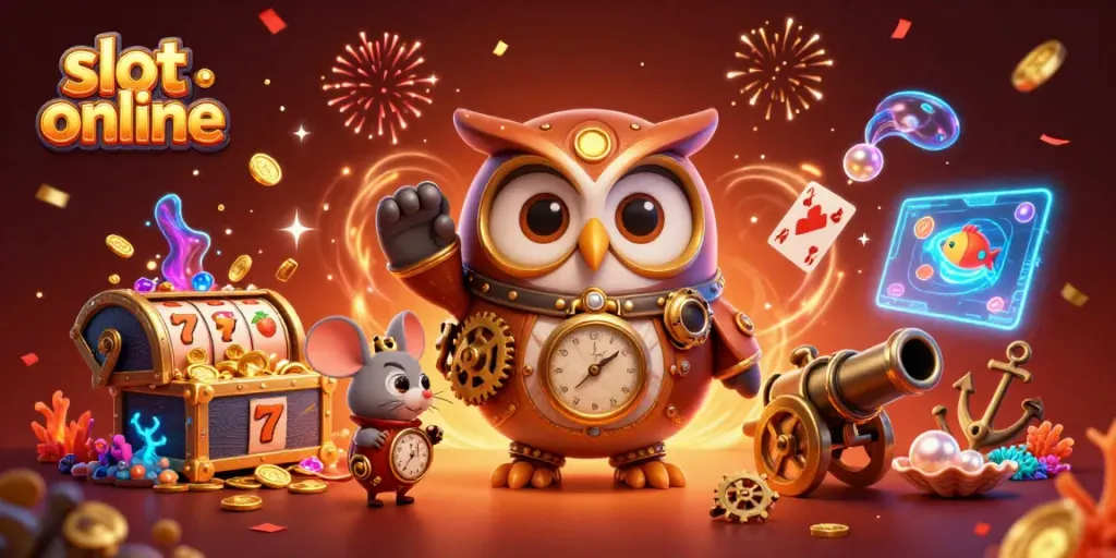 Spin to win with vibrant slot online gameplay featuring adorable characters and golden treasures.