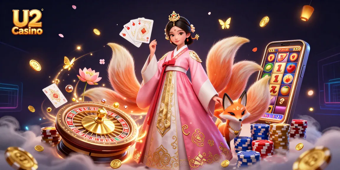 Experience exciting gameplay and winning moments at U2 Casino with vibrant characters and casino elements.