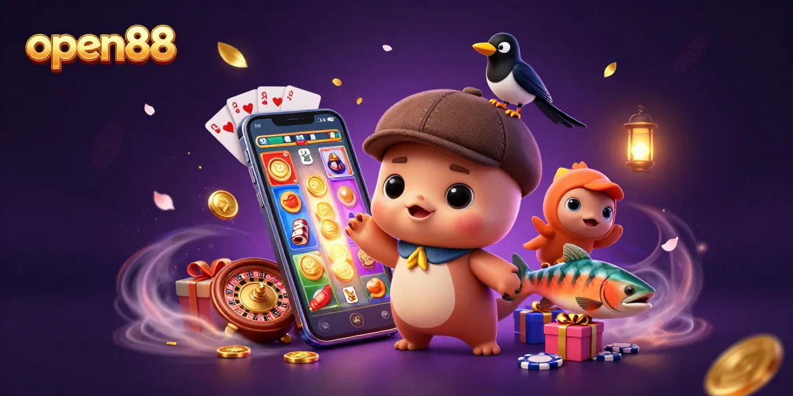 Spin to win big with open88’s dynamic gaming action featuring vibrant characters!
