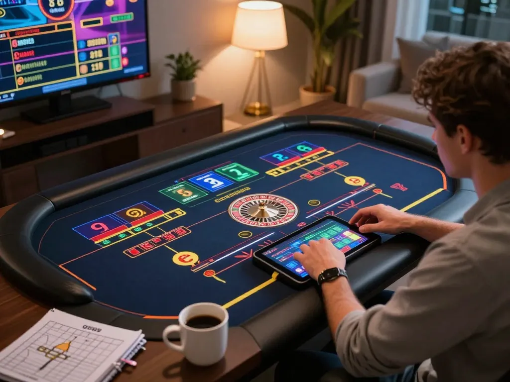Player enjoying live roulette on a tablet as part of the gg88 online casino experience