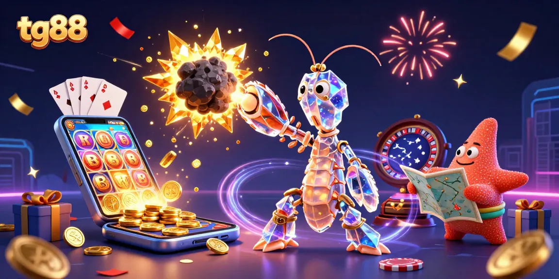Engage with tg88's thrilling casino scene featuring dynamic characters and immersive gaming elements.