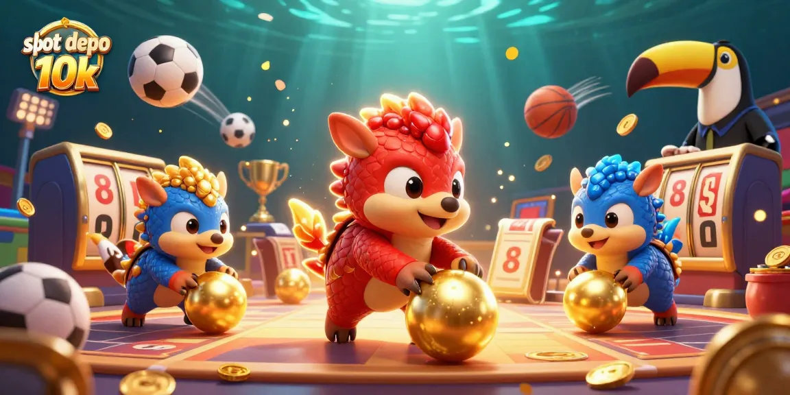Engage with slot depo 10k action as pangolins bowl through golden slot reels and confetti.
