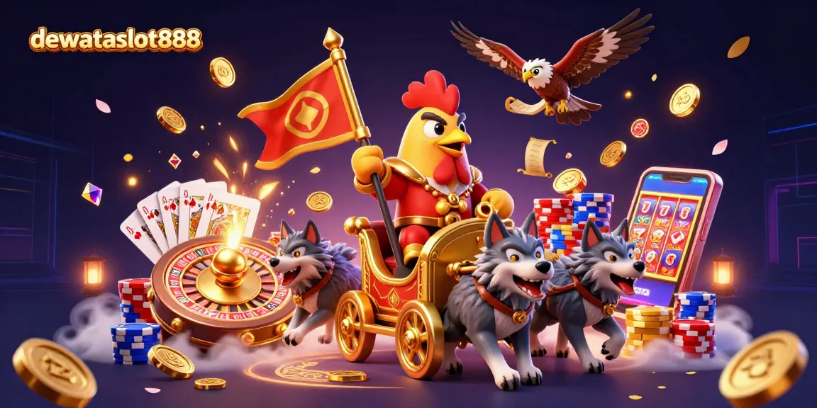 Permainan slot online meriah di dewataslot888 dengan karakter kartun dan efek kasino yang menakjubkan.