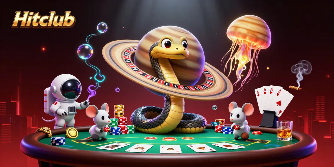Hitclub interactive gamblers placing bets on a cosmic roulette wheel with engaging game elements