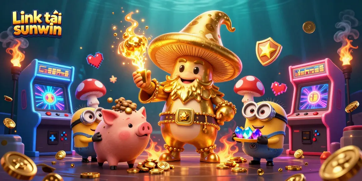 Experience the magic of winning with Link tải sunwin in this vibrant casino illustration.