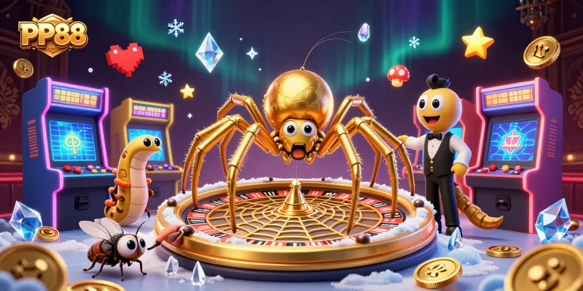 Engage in thrilling gameplay at PP88 with a dazzling roulette web and energetic game elements.