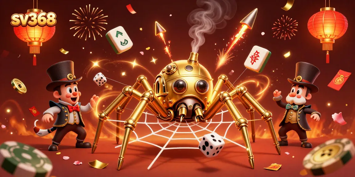 Engage in thrilling games at sv368 with steampunk elements, golden coins, and festive atmosphere.