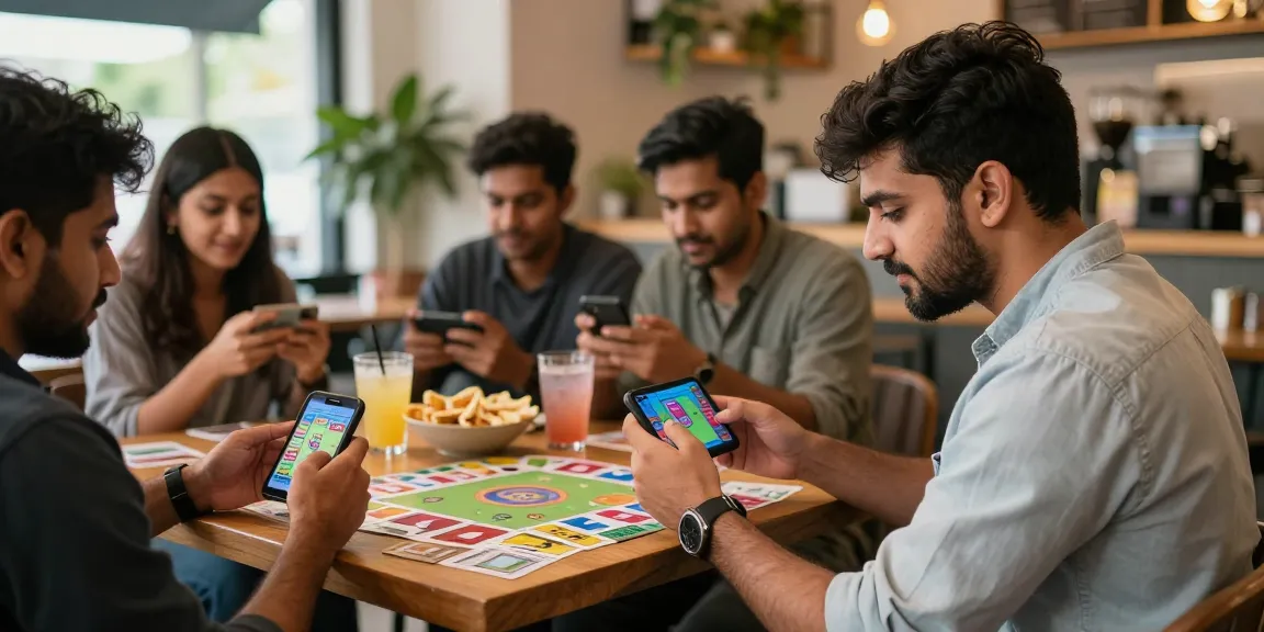 Experience Card Rummy in action at https://cardrummy.org.pk/, where players enjoy thrilling cash games in a vibrant café setting.
