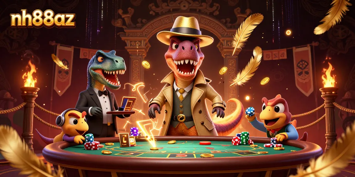 Experience the thrilling action at nh88az casino with animated characters counting cards and sneaking chips.
