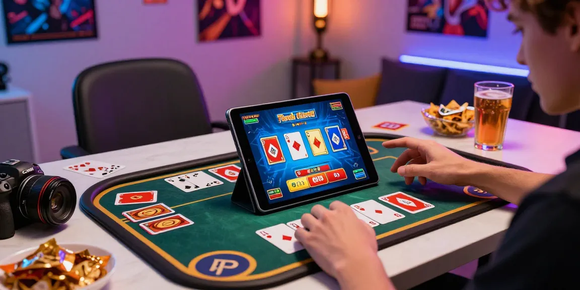 Engaging player immersed in earning games on tablet with vibrant graphics.