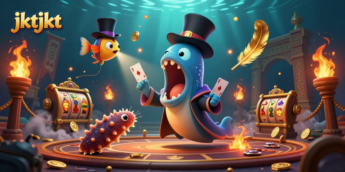 JKTJKT menampilkan pengalaman bermain slot online yang seru dengan ikan laut unik dan efek magis.