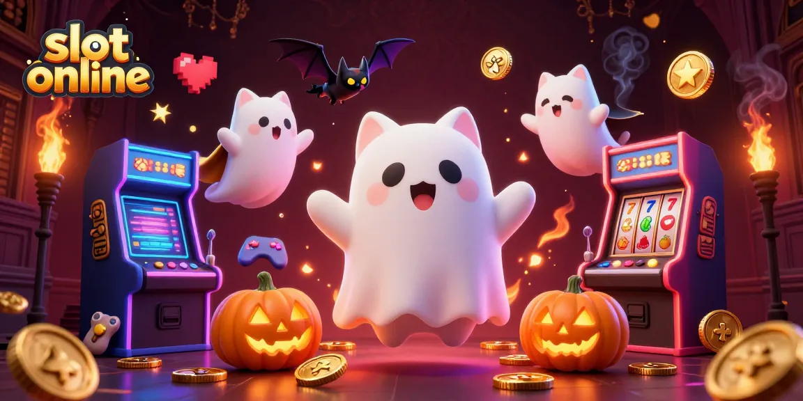 Mainkan slot online dengan karakter lucu di kasino misterius yang penuh energi dan pencahayaan dramatis.